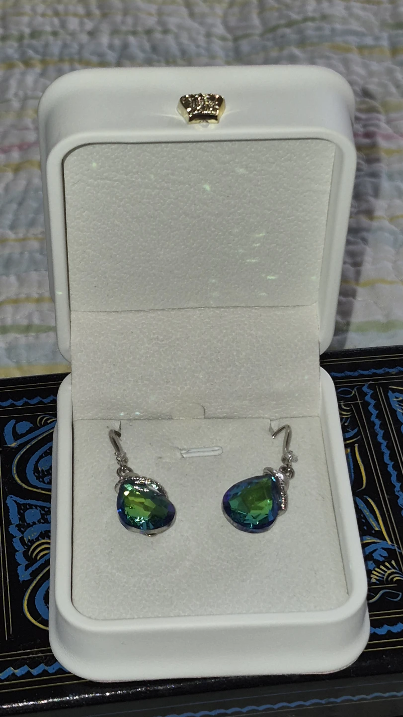 Teardrop Crystal Dangle Earrings - photo 3