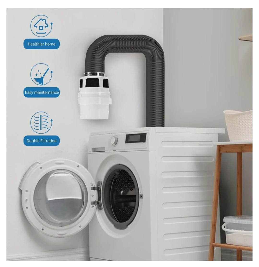 Noorny 3-in-1 Indoor Dryer Vent Kit with 3-Layer Filtration