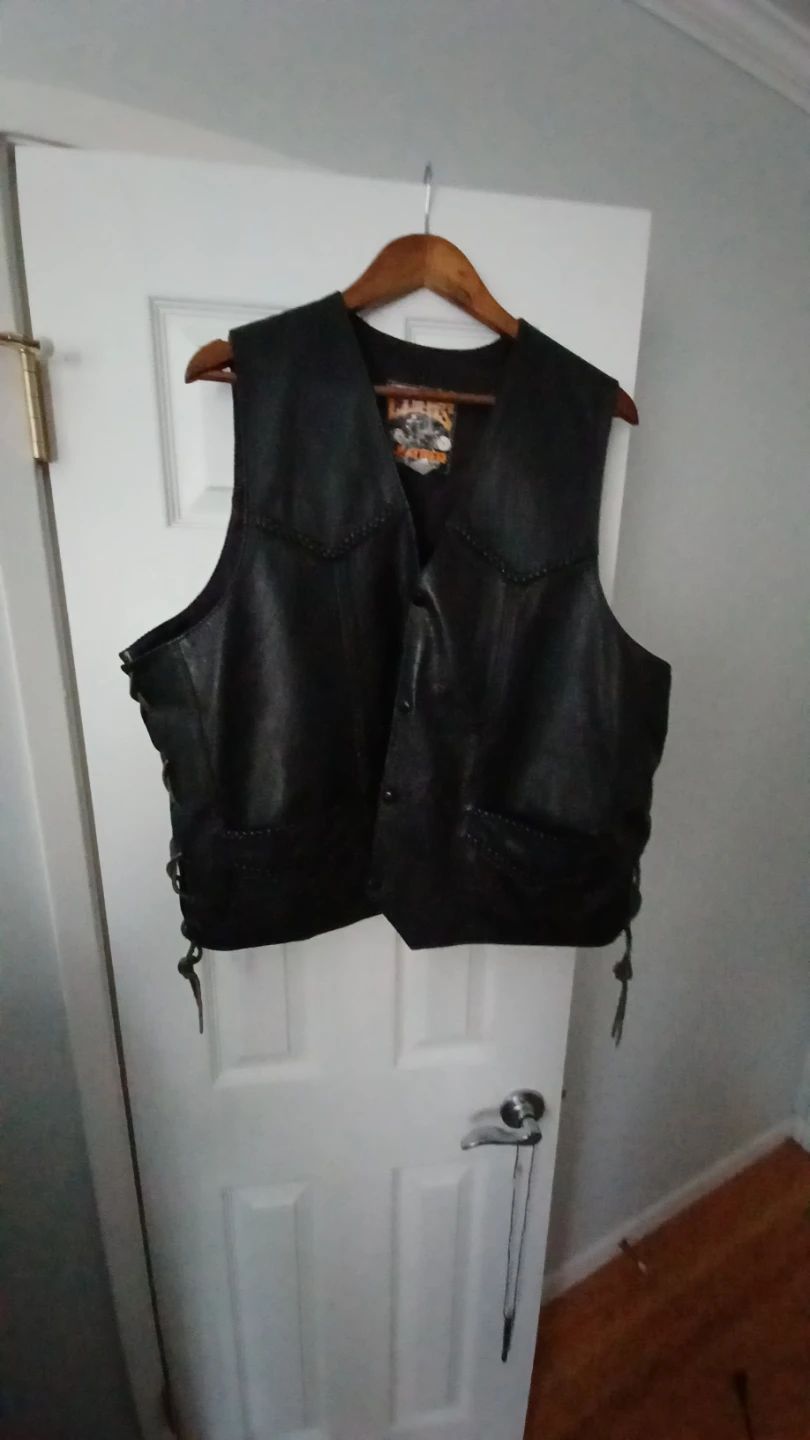 Louis Leather Genuine Leather Vest - Black