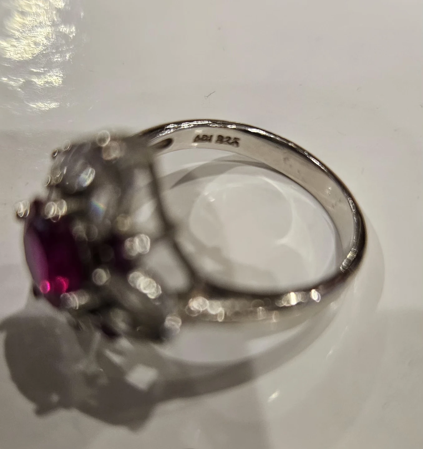 Sterling Silver Ring with earrings  and pendant