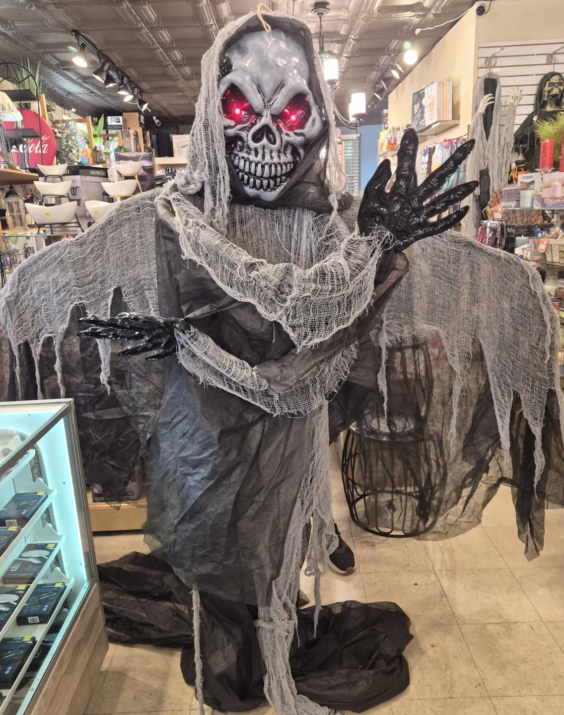 Spooky Grim Reaper hanging Halloween Decoration 12ft long - photo 2