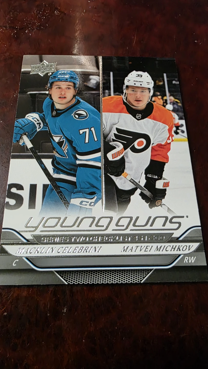 2024-25 Upper Deck Young Guns Macklin Celebrini & Matvei Michkov