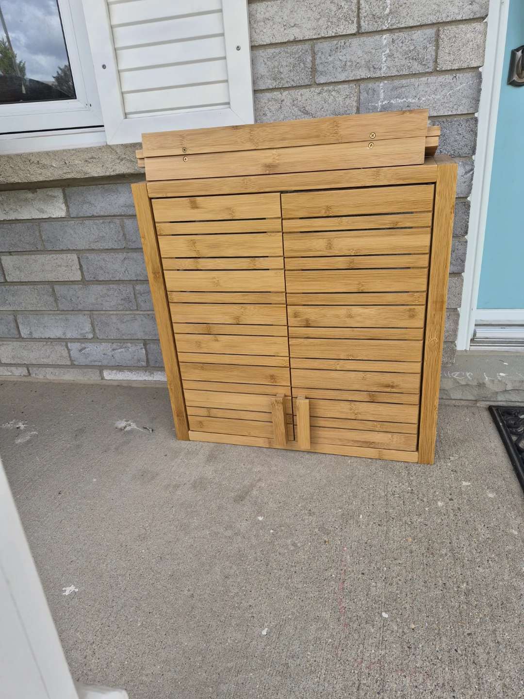 Bamboo bathroom wall cabinet