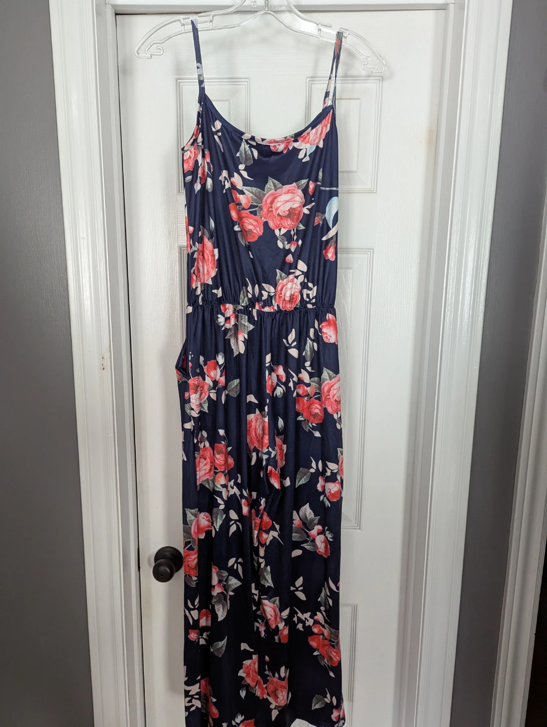 Navy Floral Jumpsuit