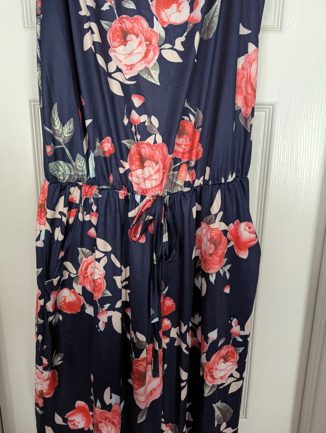 Navy Floral Jumpsuit - photo 2
