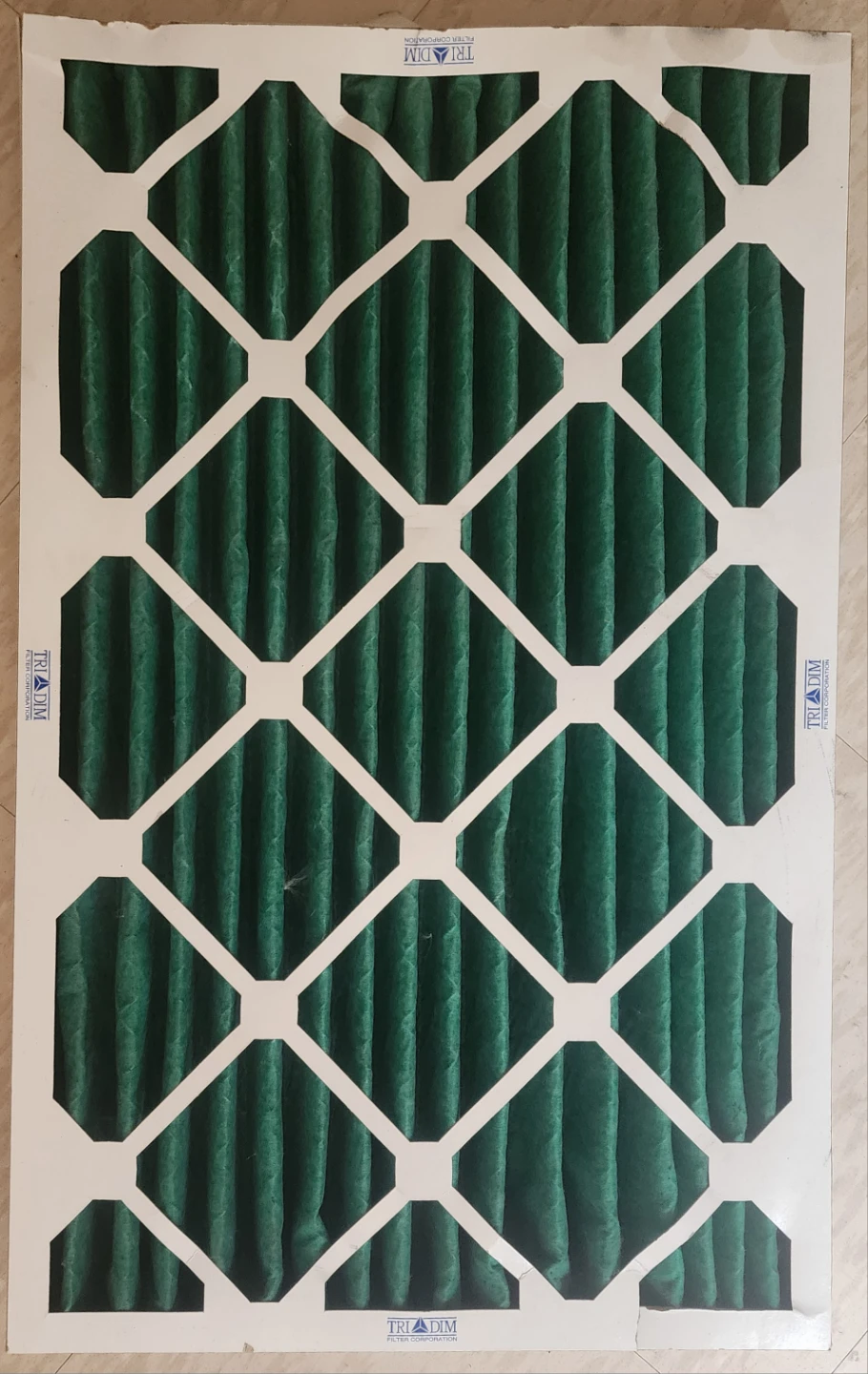 (7 Pieces) Tri-Pleat Air Filter 16x25x2 Inches