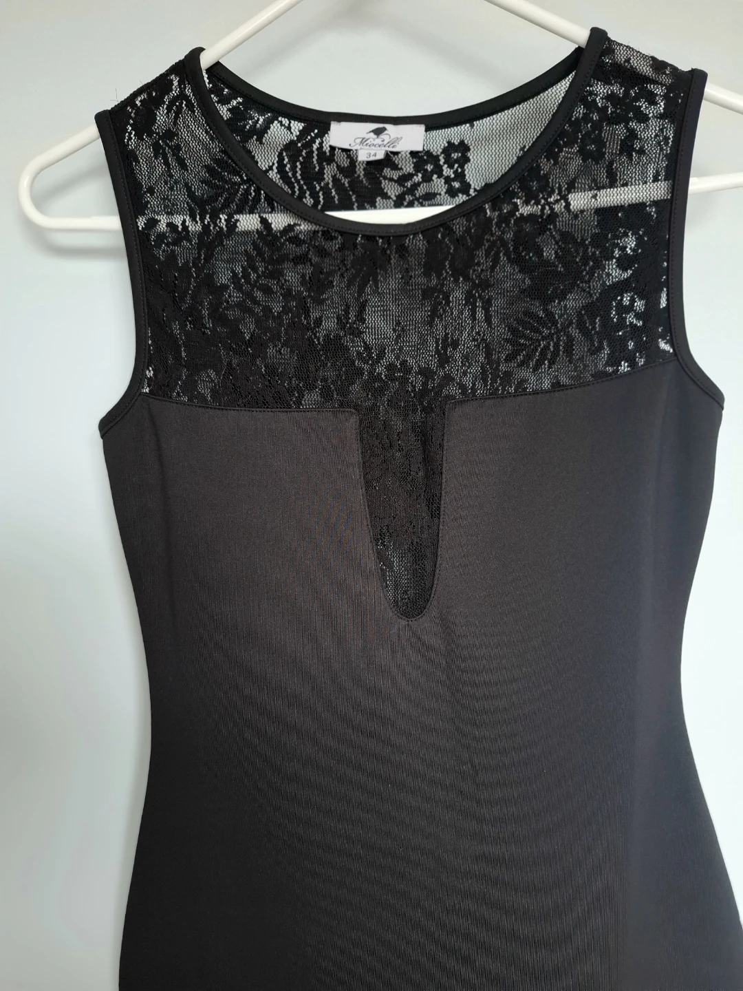 Black Lace Detail Sleeveless Dress Size 34