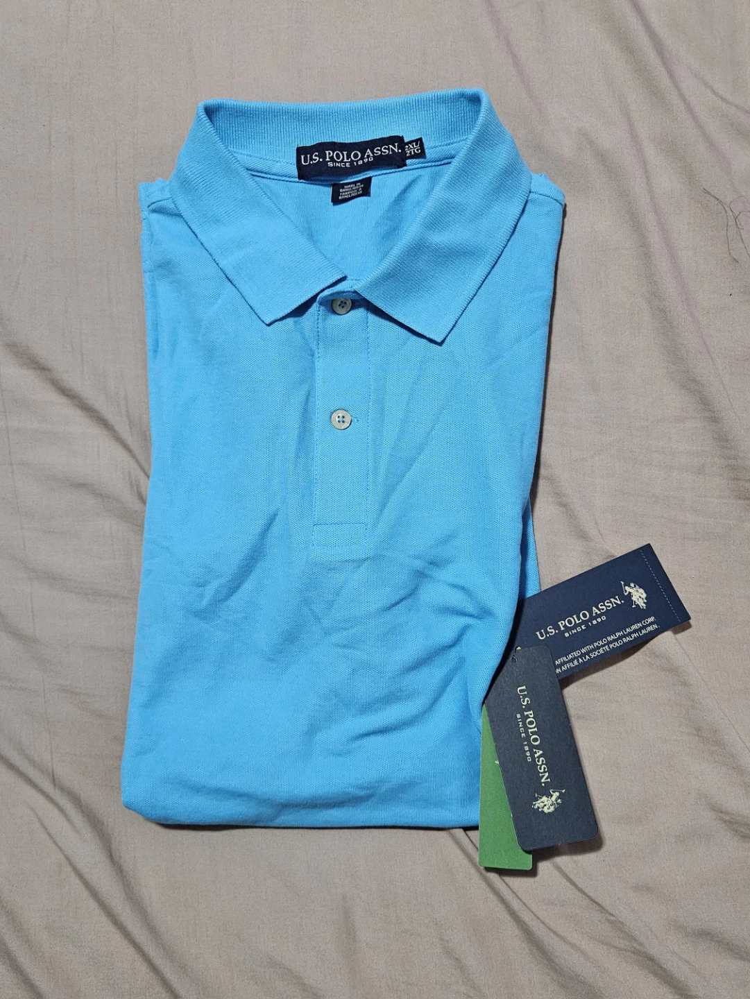 U.S. Polo Assn. Men's 2XL Blue Polo Shirt