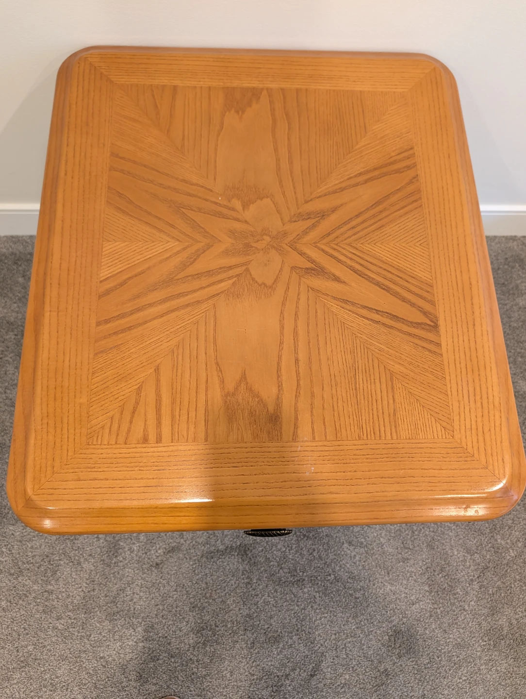 2 night stand - Oak Wood End Table with Drawer - photo 3
