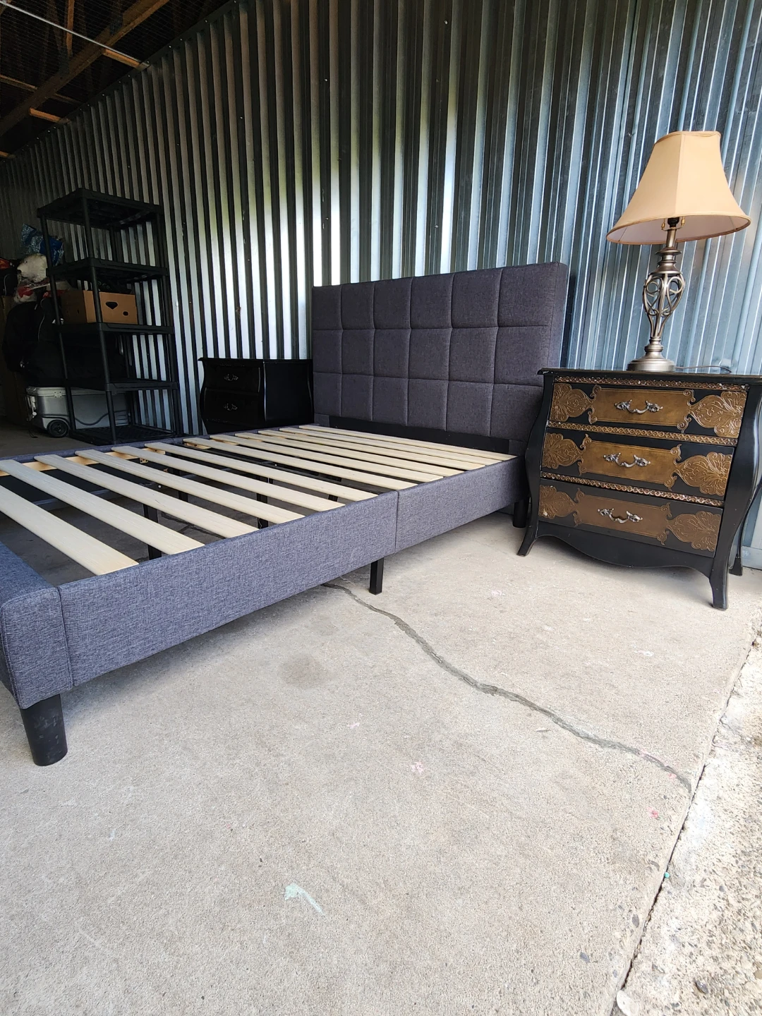 🇨🇦 Double bedframe  with nightstands - photo 2