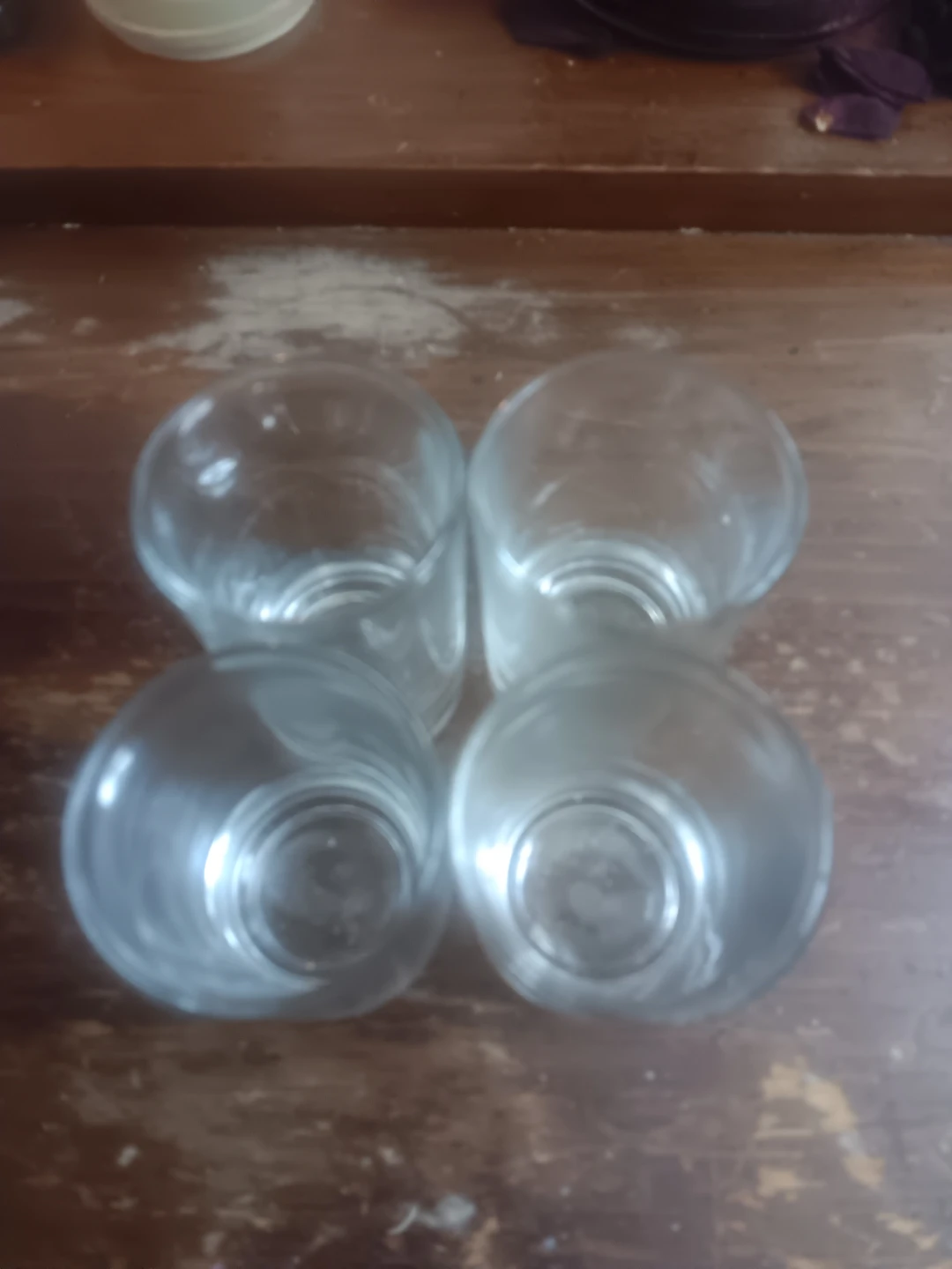 Set of 4 Clear Glass Tumblers