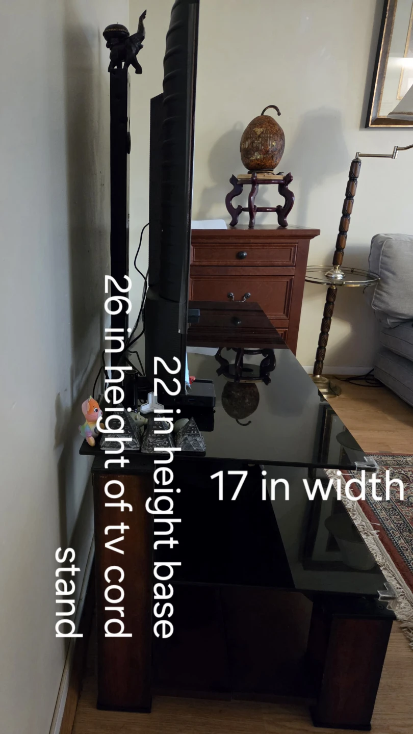 Glass and Wood TV Stand - 52" Length - photo 2