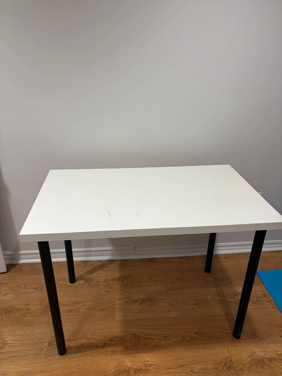 White Desk Table with Black Legs