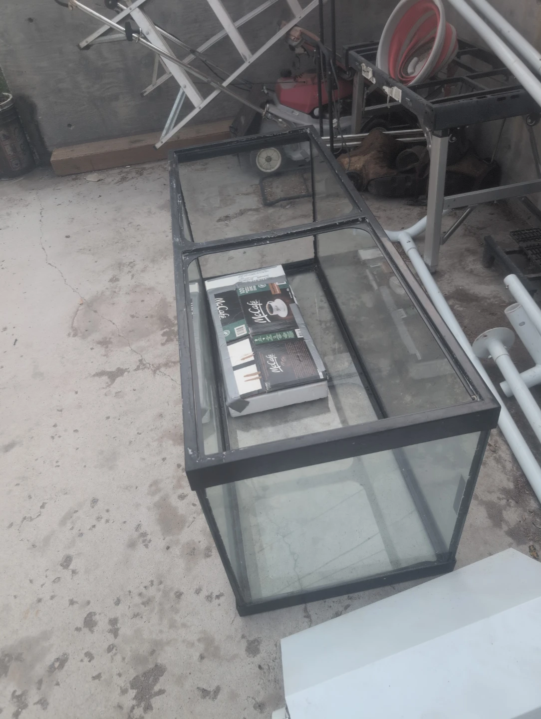 Large Glass Aquarium Tank with Light Fixture - photo 2