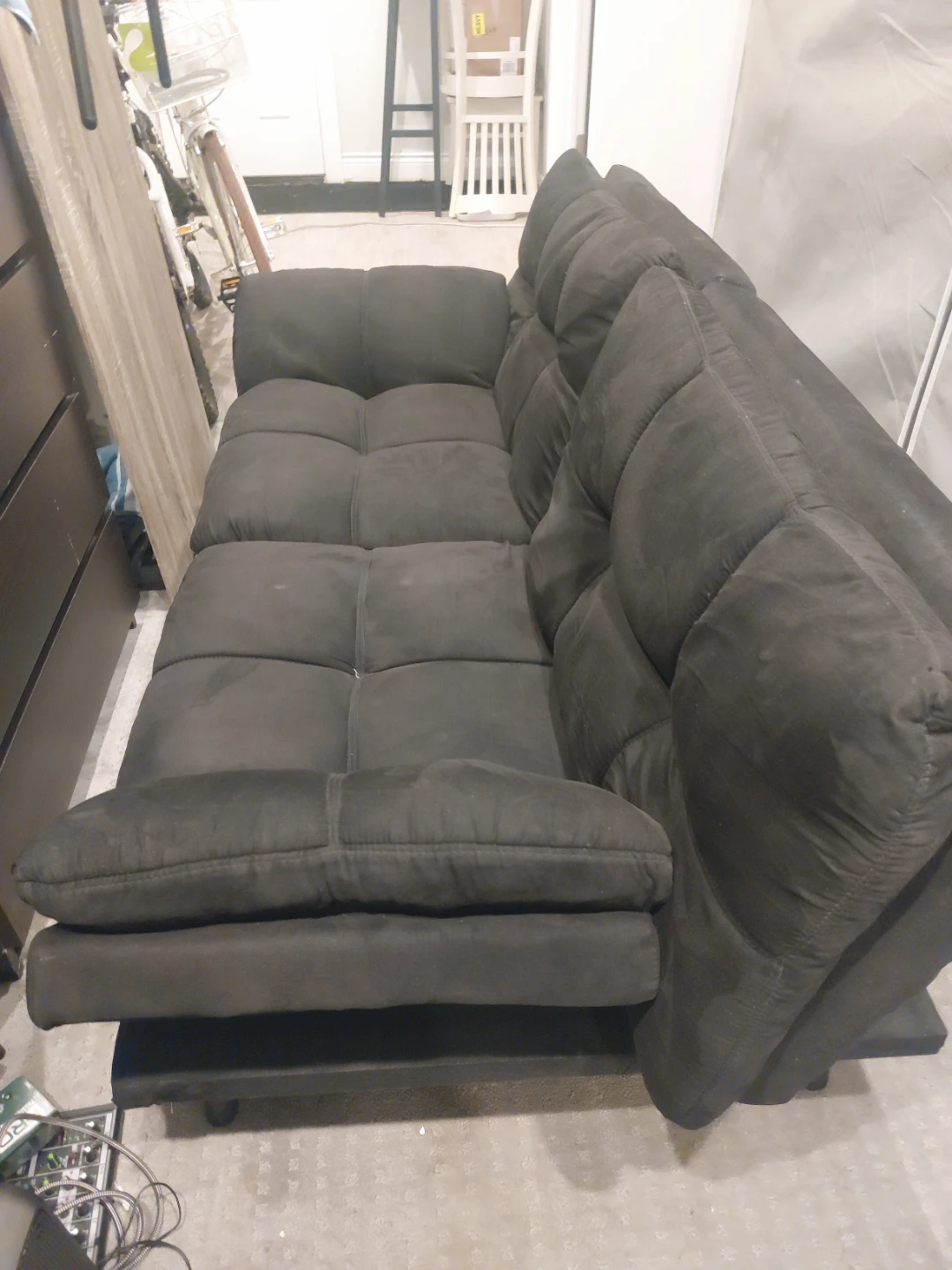 Dark Gray Futon Sofa Bed - photo 2