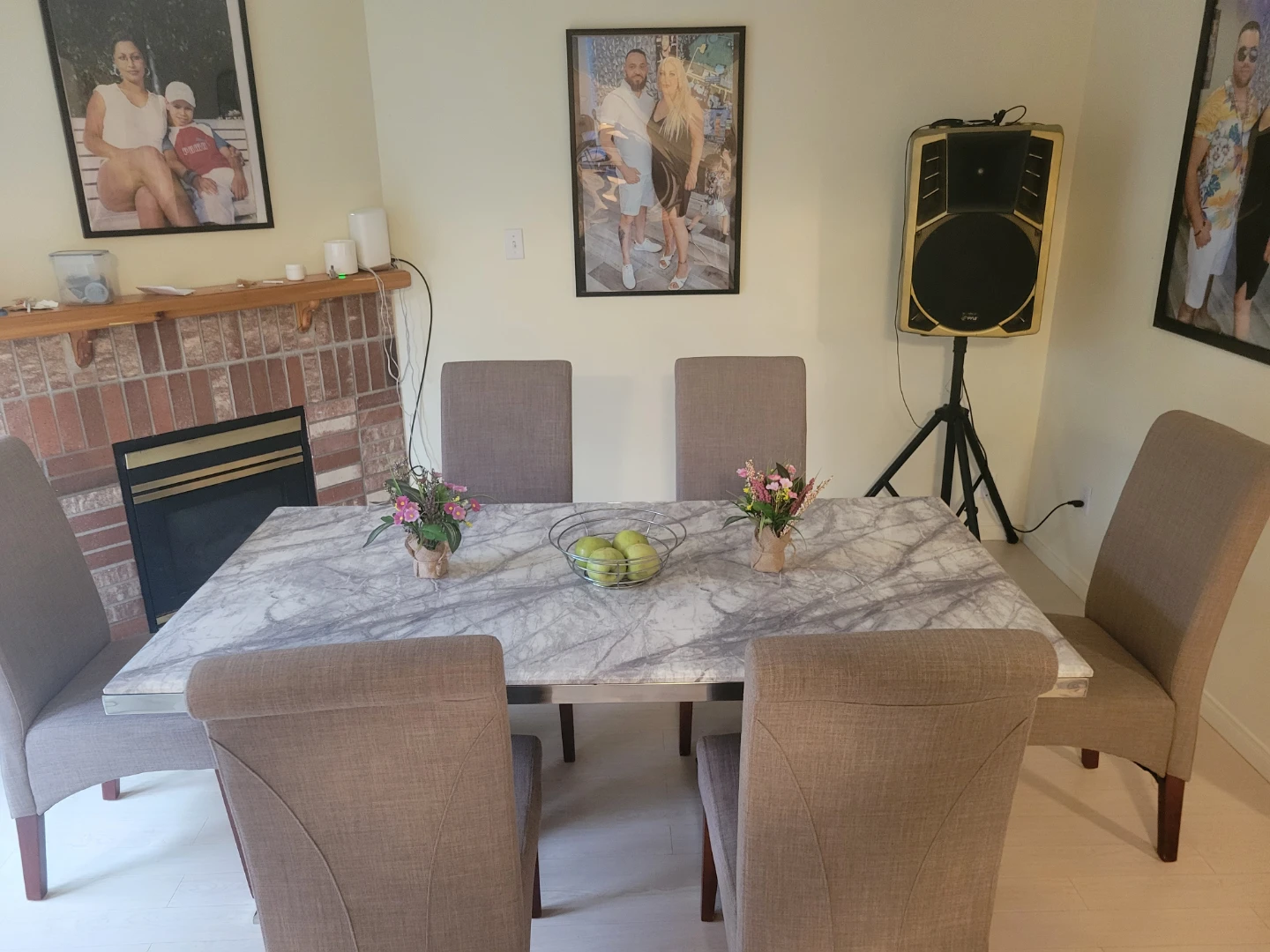 Marble Dining Table with 6 Chairs - photo 3