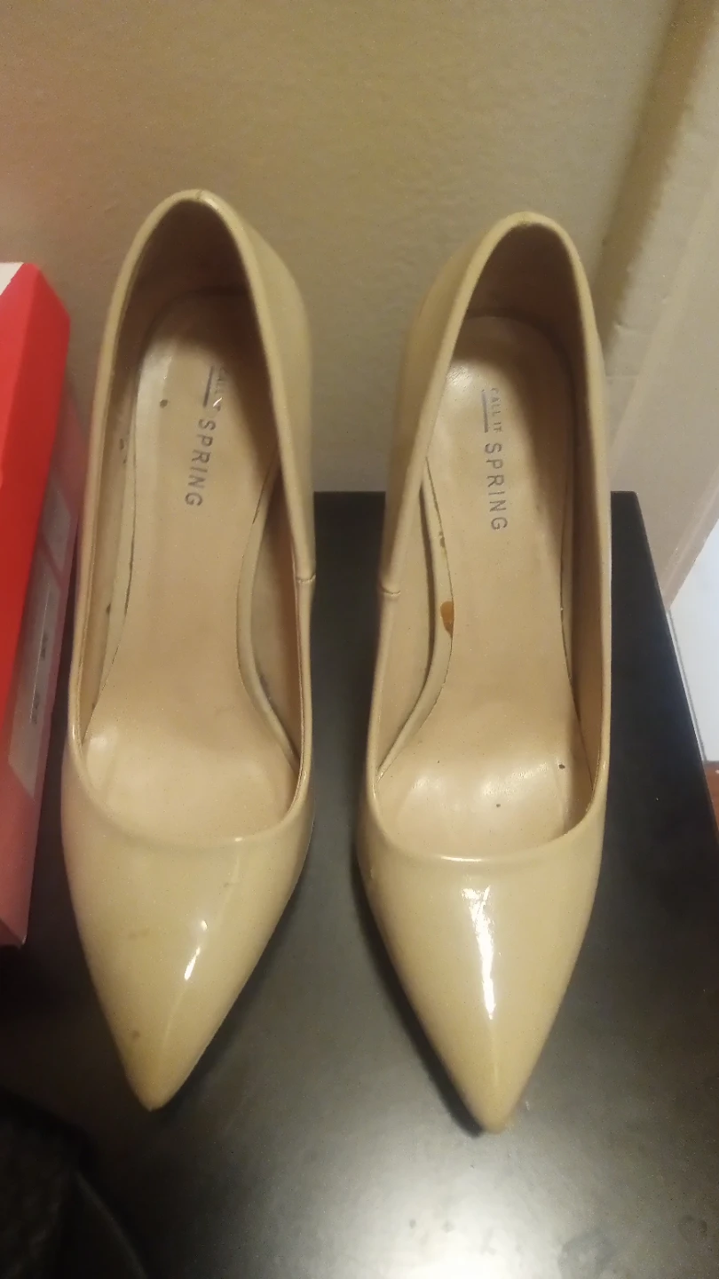Call It Spring Beige Patent Leather Heels - photo 2