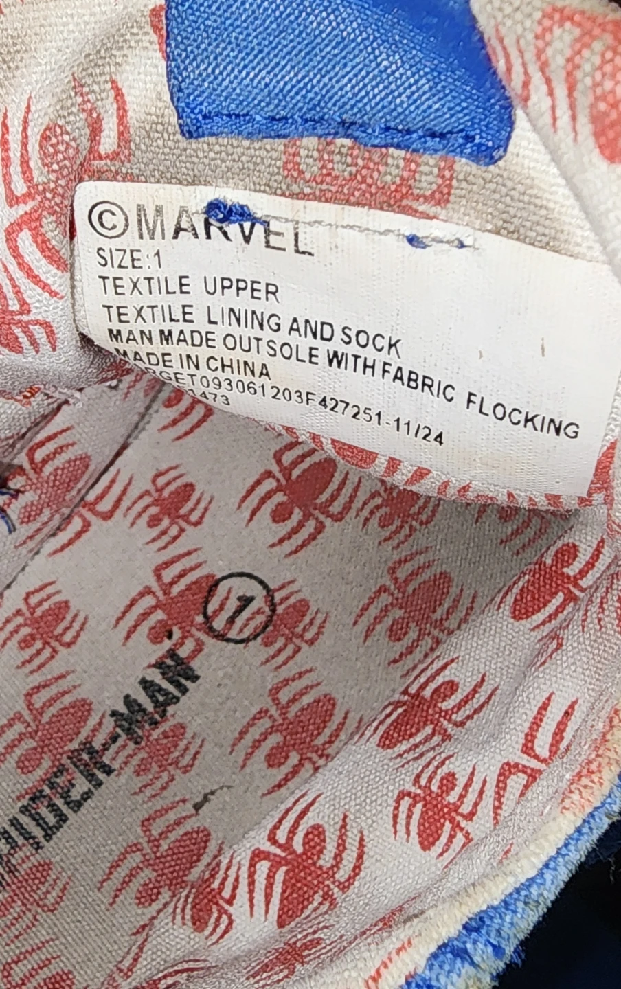 Marvel Spider-Man High-Top Sneakers Size 1 - photo 4