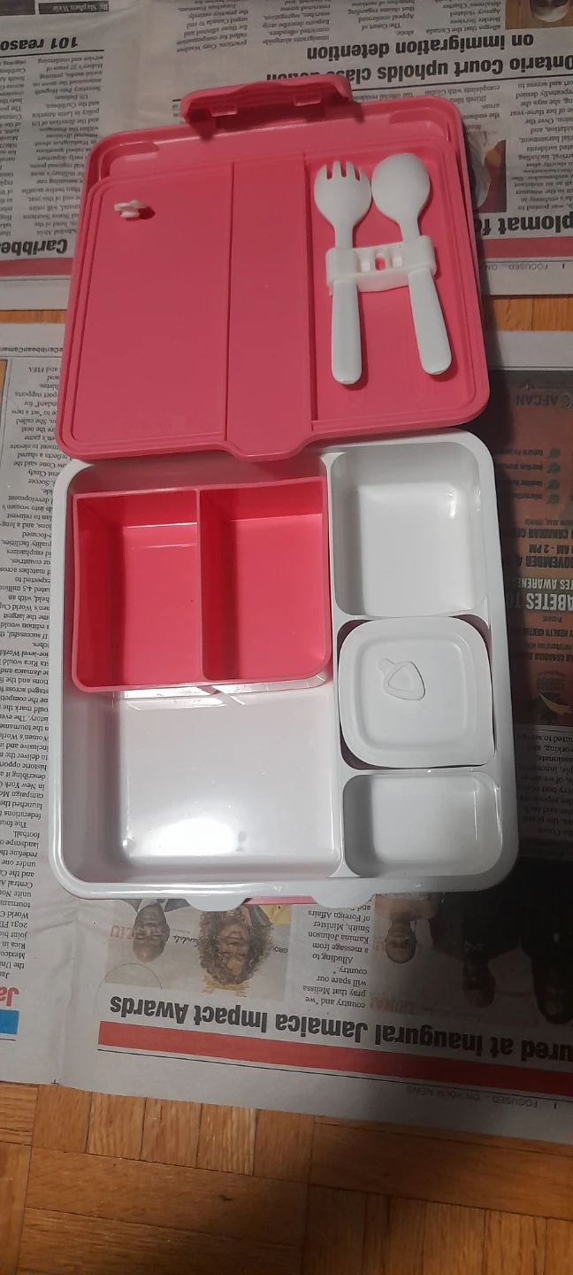 Pink Unicorn Lunch Box with Utensils - photo 2