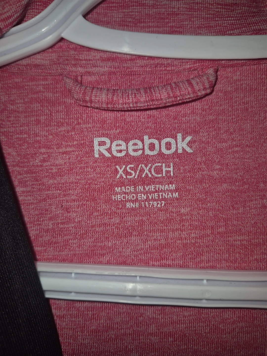 Reebok Full Zip Hoodie XS/XCH Pink Black Athletic Jacket - photo 2