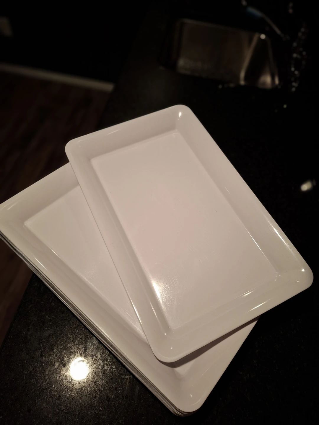 10  White Rectangular Serving Trays - photo 3
