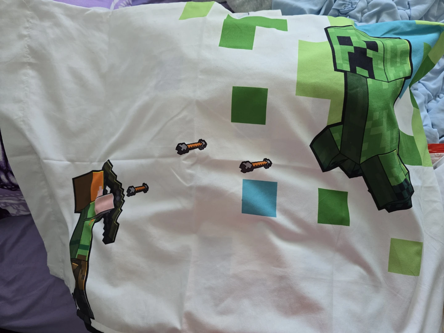 Minecraft complete bed set sheets+conforter