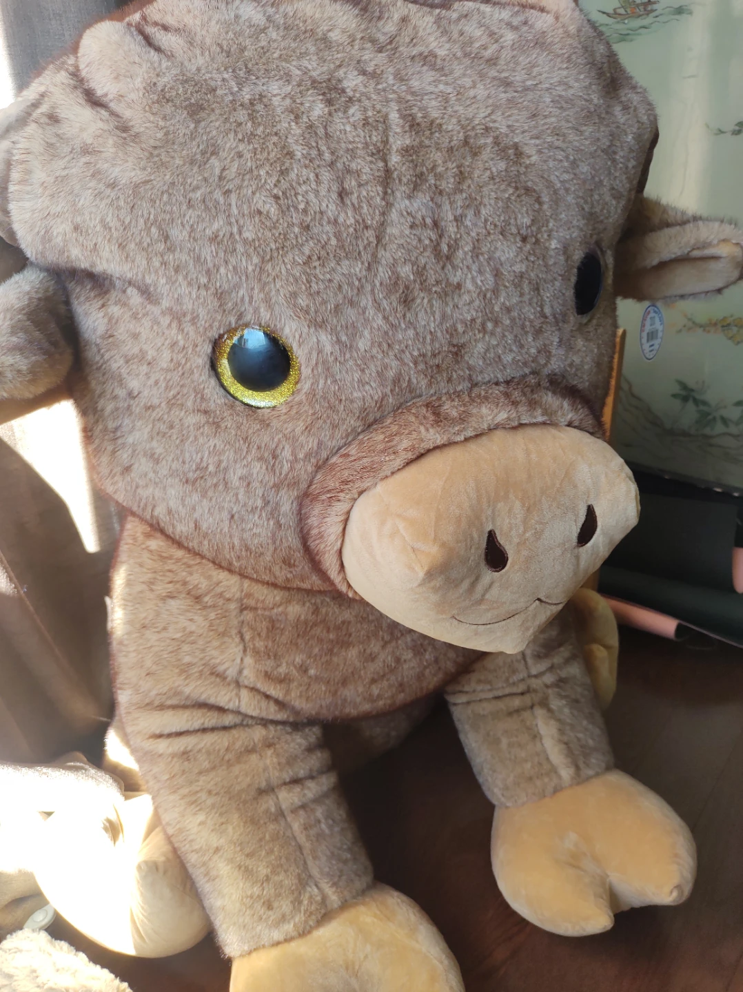 CNE Brown Plush Bull Stuffed Animal