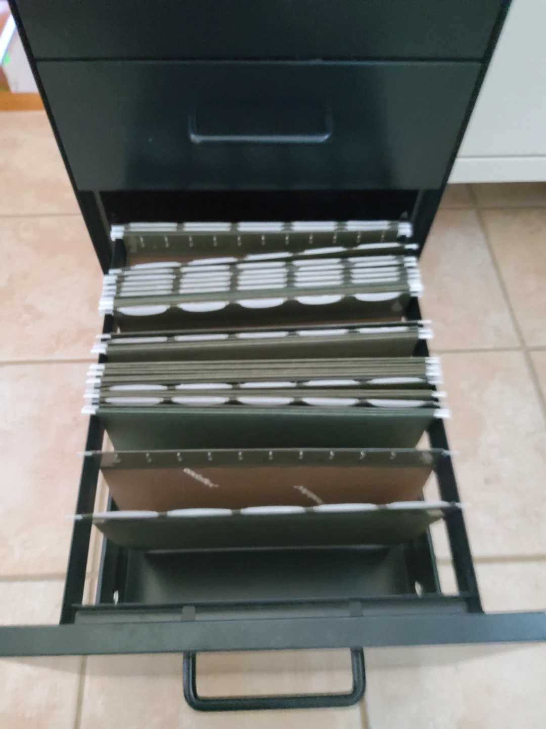 Black 3-Drawer Filing Cabinet $ file holders. - photo 4