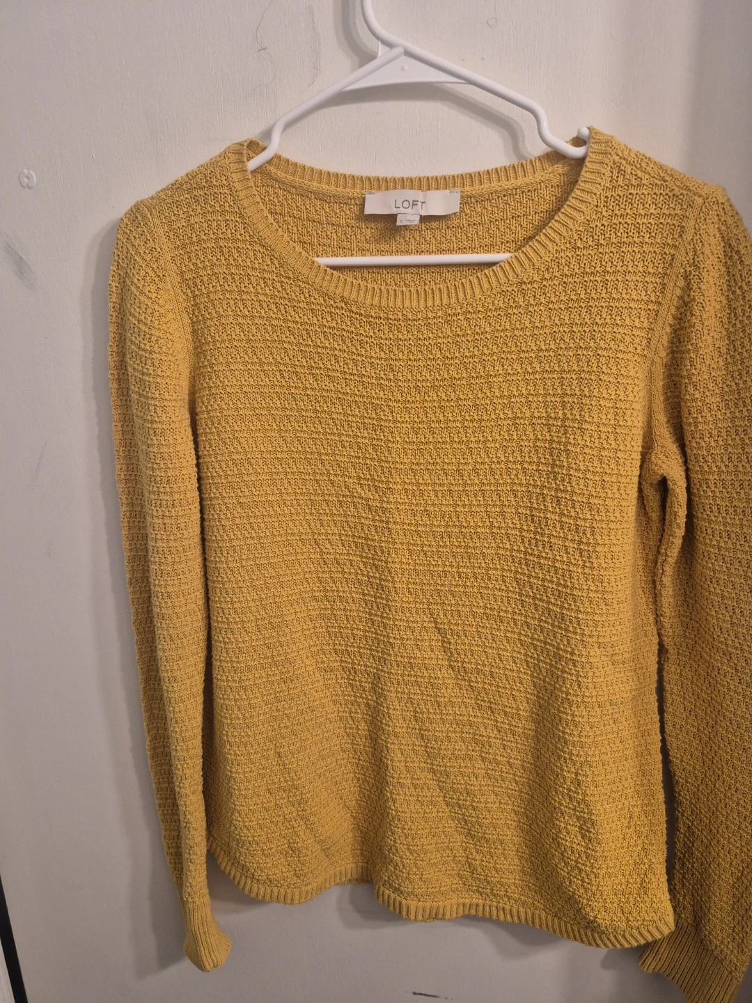 LOFT Yellow Knit Sweater