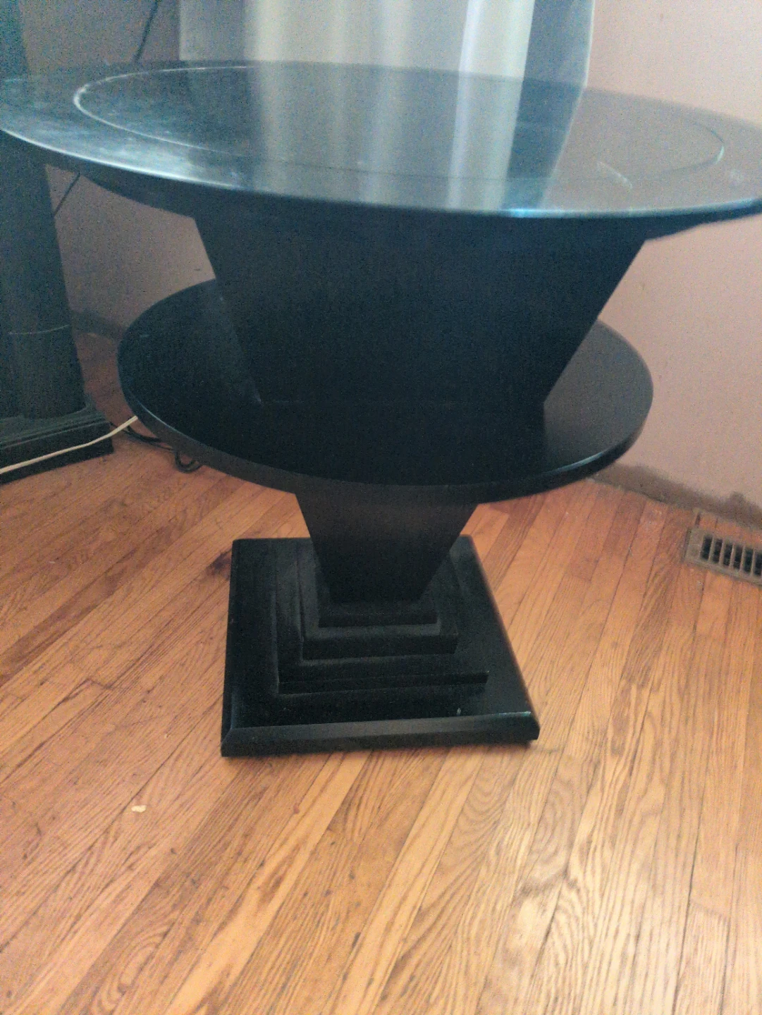 Black Round Side Table