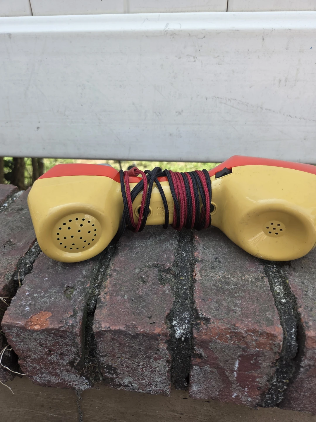 Vintage Red and Yellow Handset Telephone - photo 5