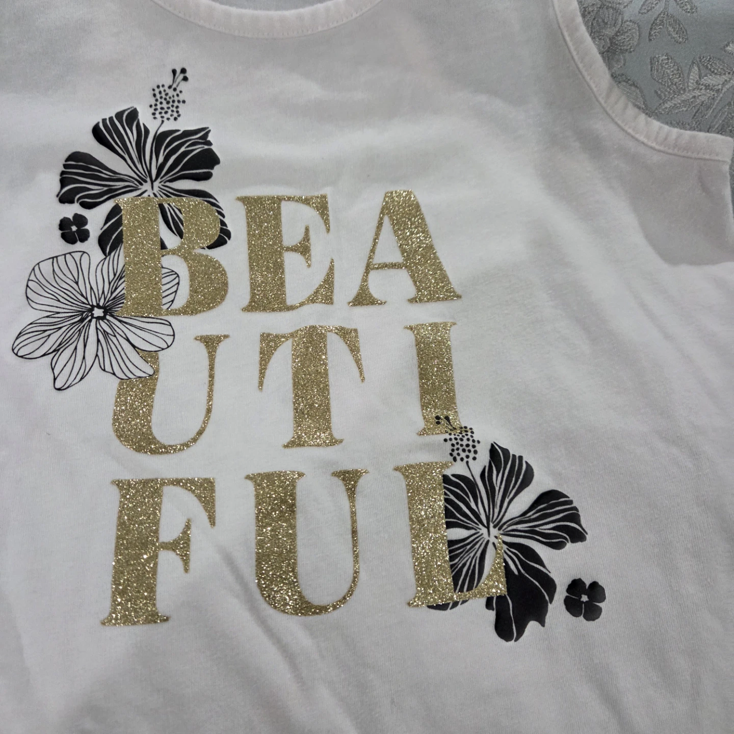 The Place White "Beautiful" Girls  Tank Top L/G 10/12 - photo 2