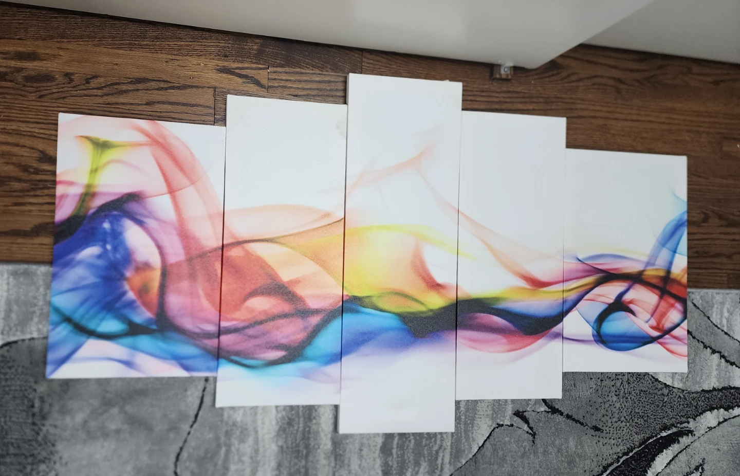 Multi-panel Canvas Wall Art - Abstract Swirls - photo 2