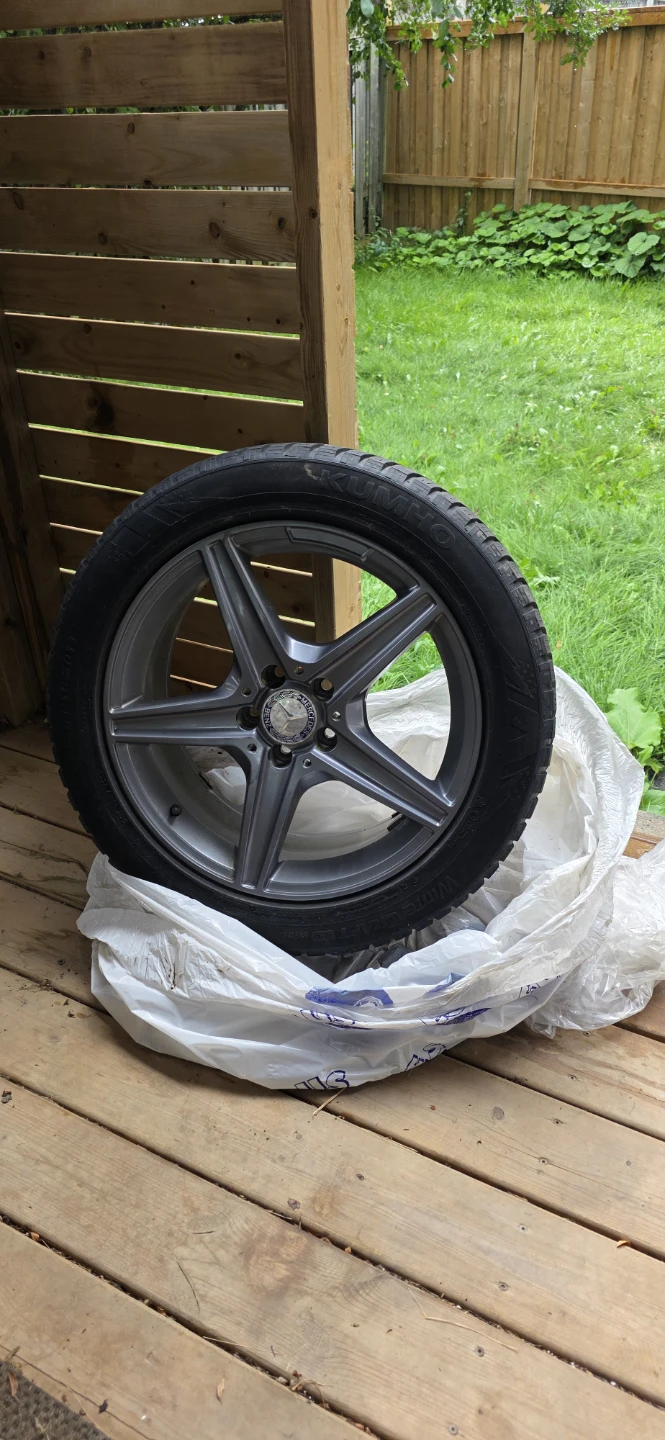 Mercedes benz winter rims with tires - photo 3