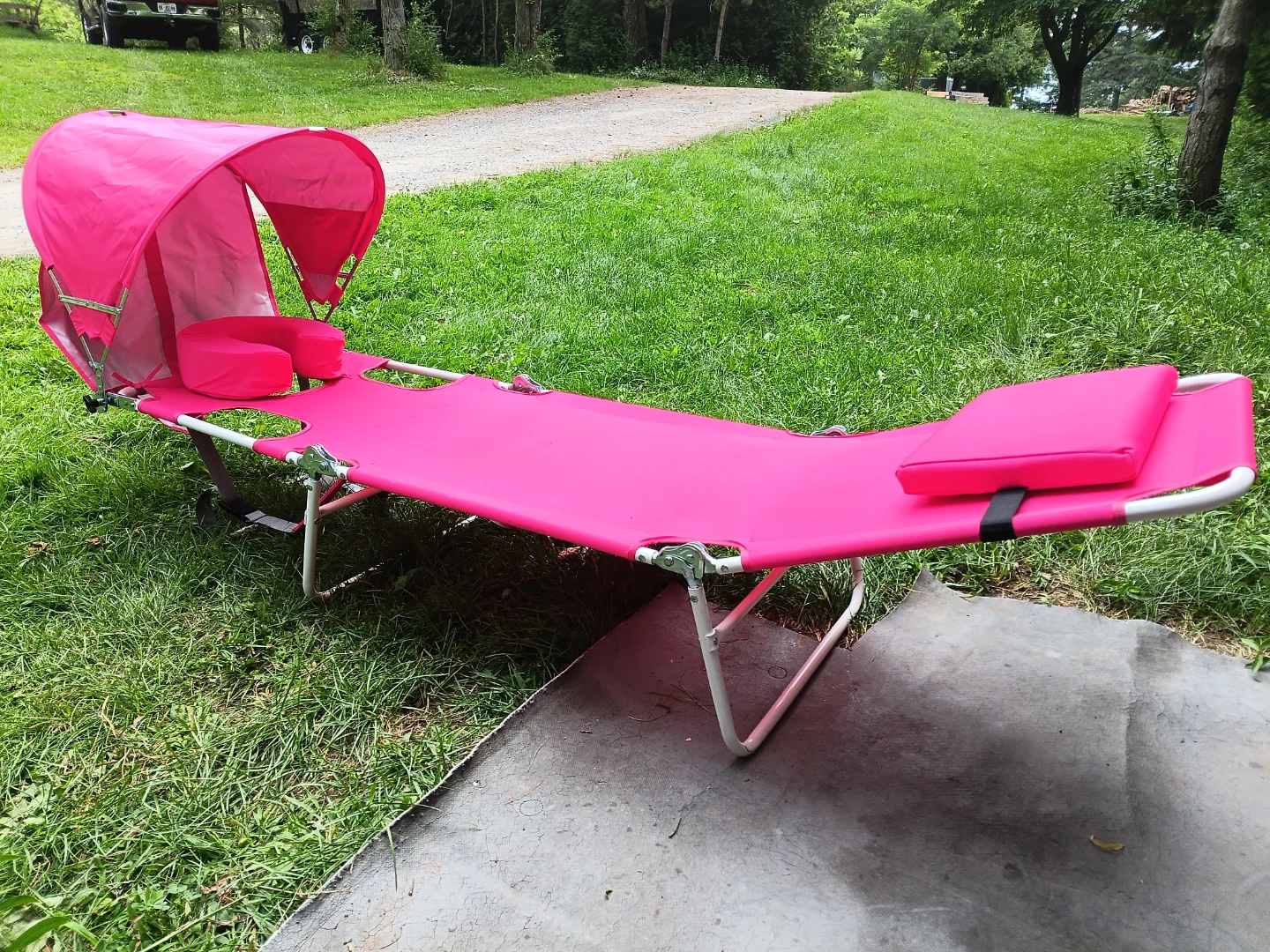 Pink Beach Lounge Chair with Canopy - photo 5