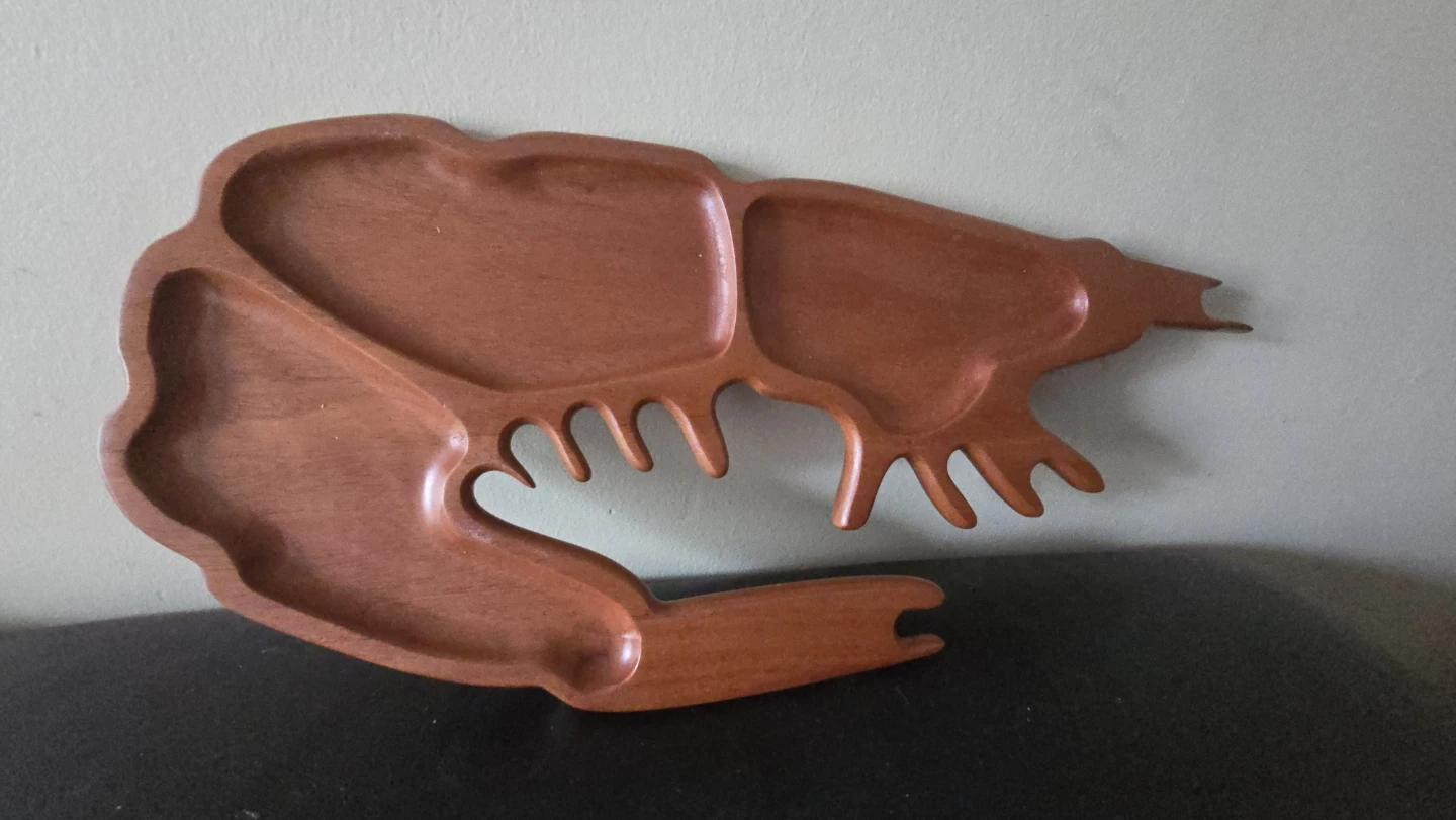 Wooden Serving Trays - Fish, Crab, and Shrimp Shapes