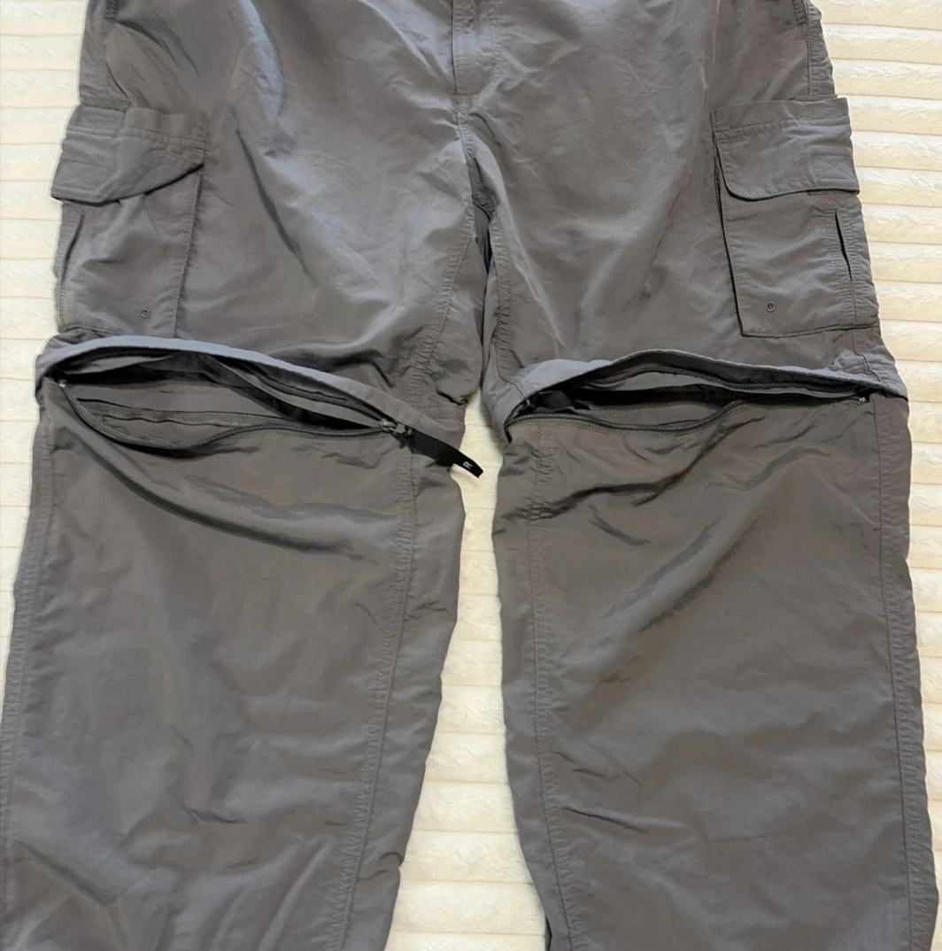 Men's 2XL Zip-Off Cargo Fishing Pants.  Convertible Gray.  EUC. - photo 3