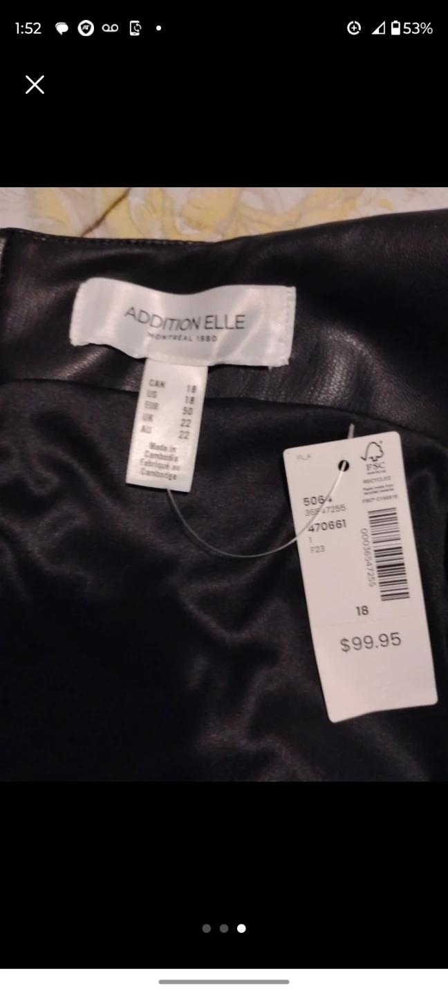 Addition Elle Faux Leather Dress Size 18 - photo 3