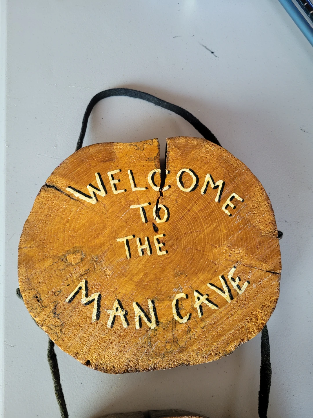Handmade Wood Slice Signs - "Man Cave" & "Ladies Day Tomorrow" - photo 2