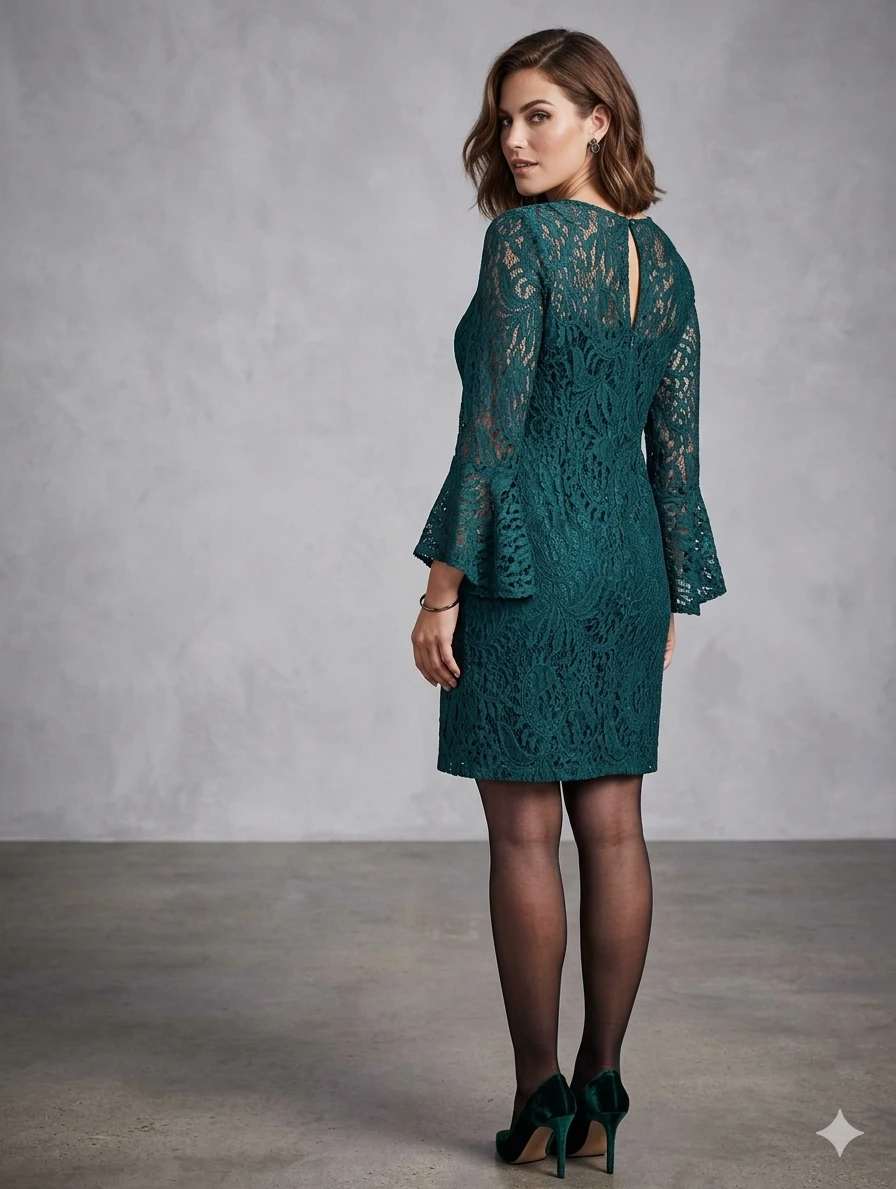 Women's Green Lace Dress from Laura - photo 2