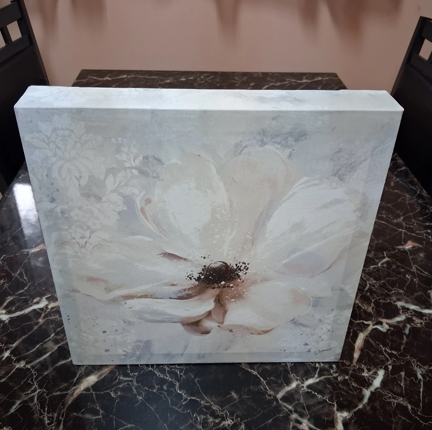 Canvas Wall Art - Floral Print. Set of 2.