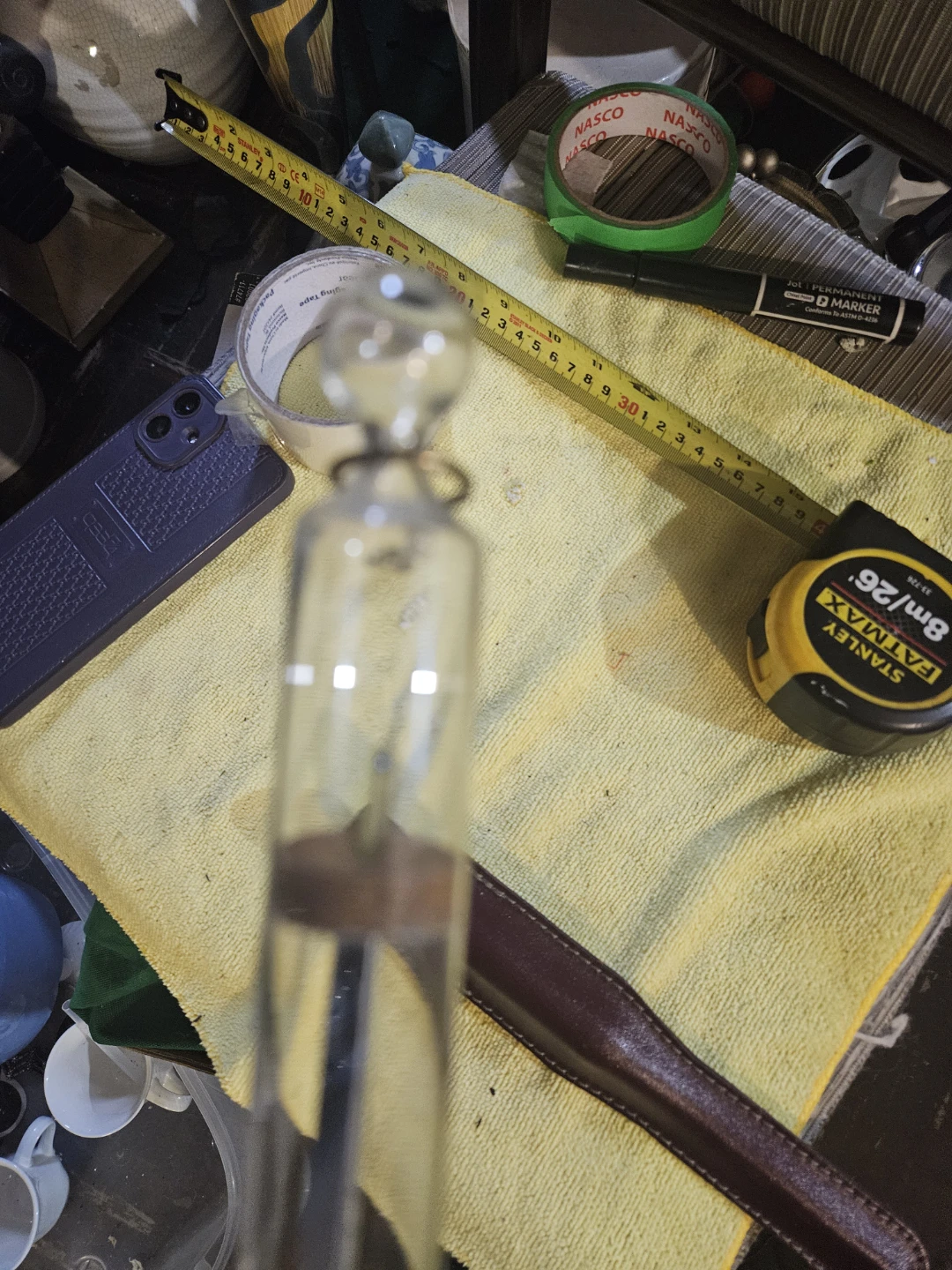 Glass Thermometer with Leather Case - photo 5