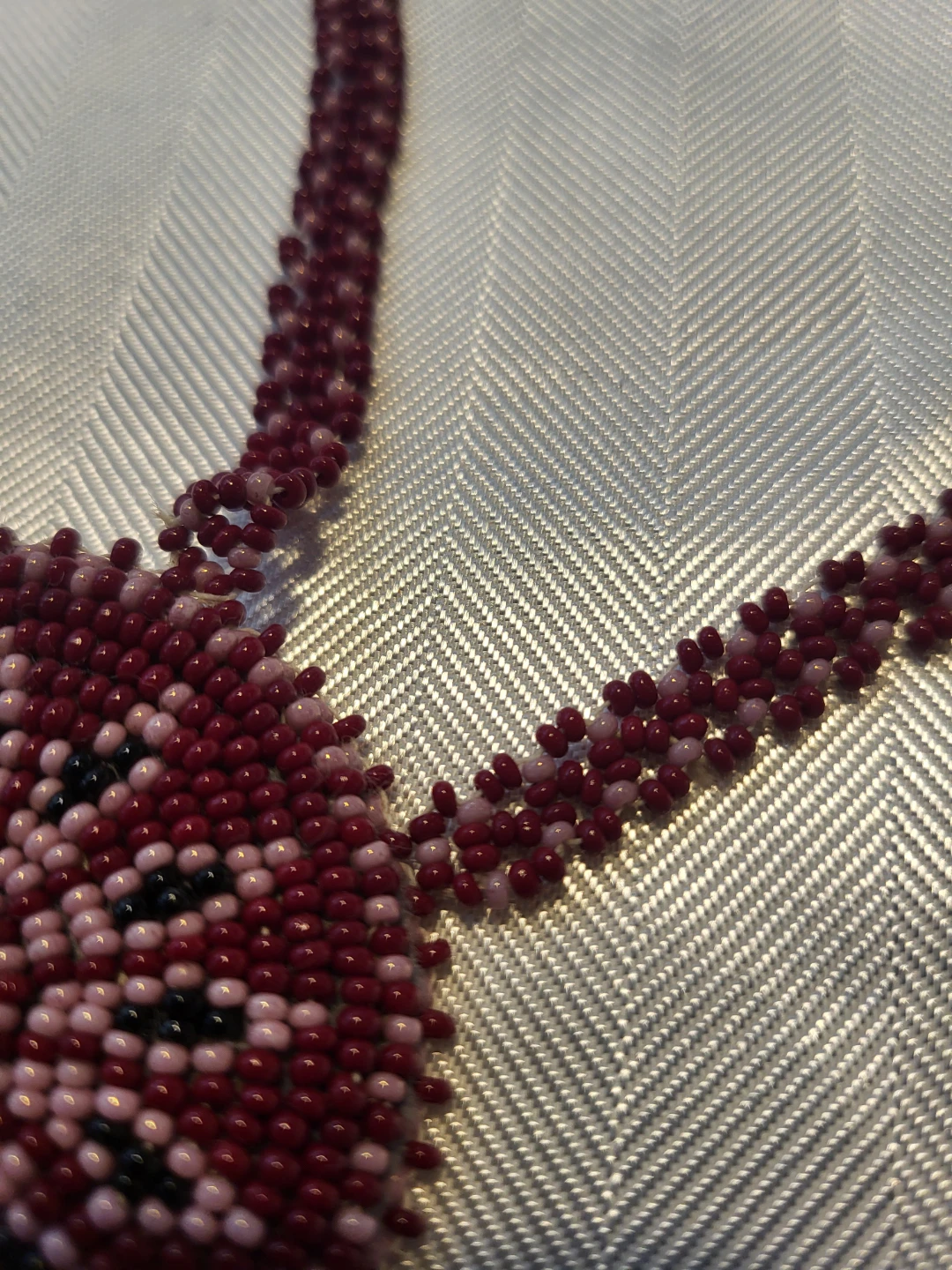 Vintage, Hand Beaded Pendant Necklace - photo 3