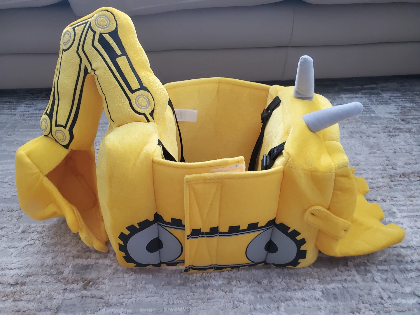Yellow Construction Excavator Costume for Kids