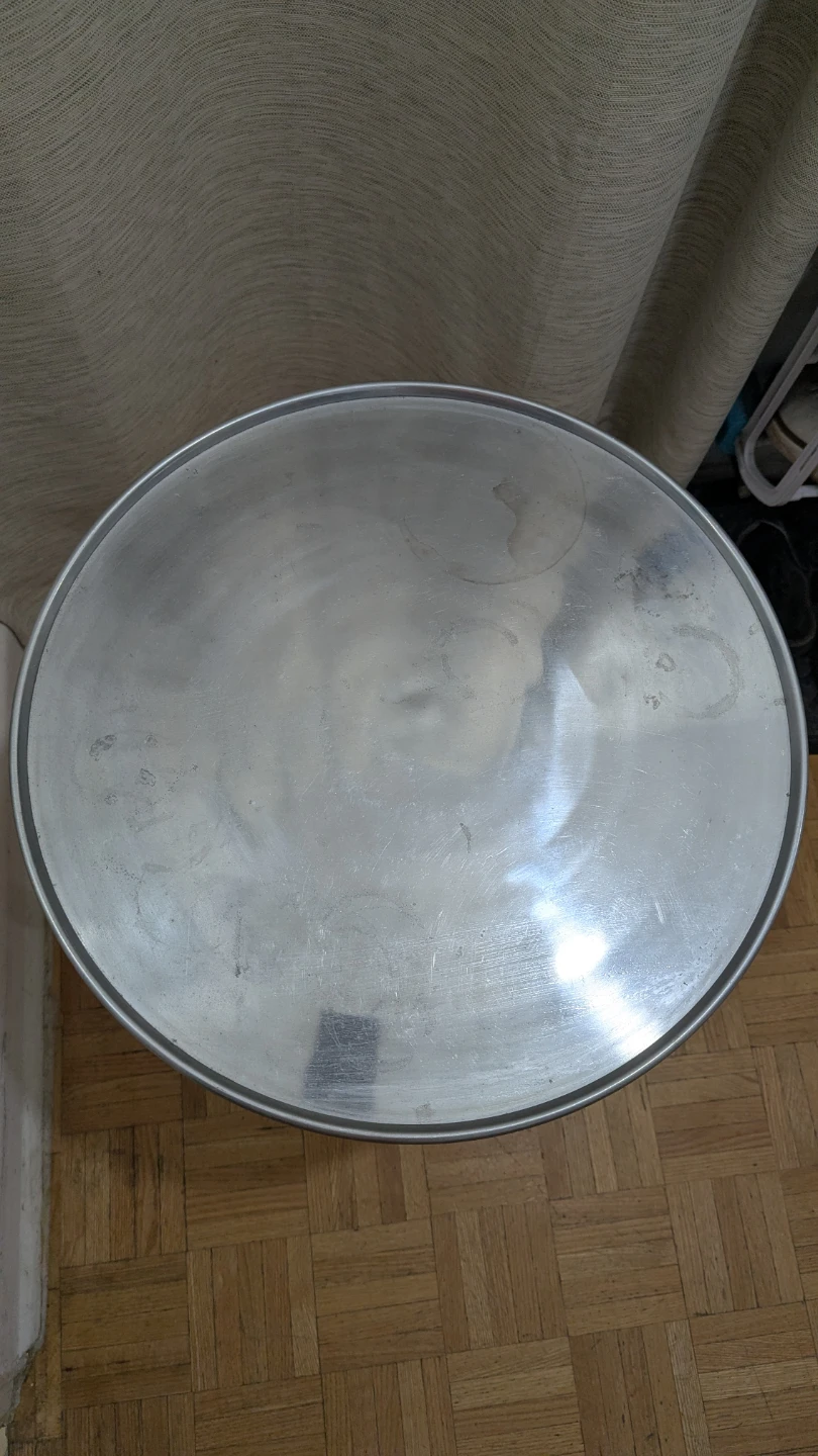 18" Vintage Stylish Aluminum Round Table Pedestal End Coffee - photo 4
