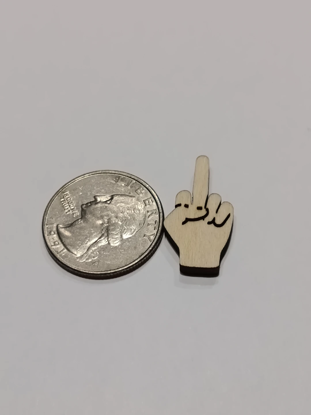 Wooden Middle Finger & Pointing Finger Charms 100 pack - photo 3