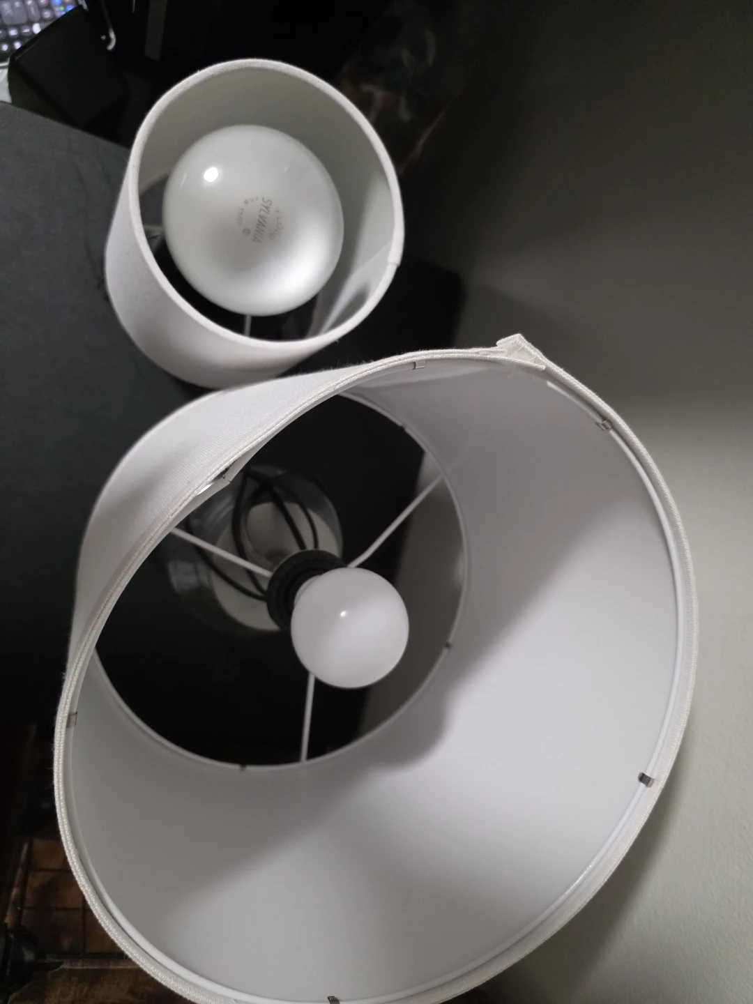 White Fabric Lampshade Table Lamps (Set of 2)