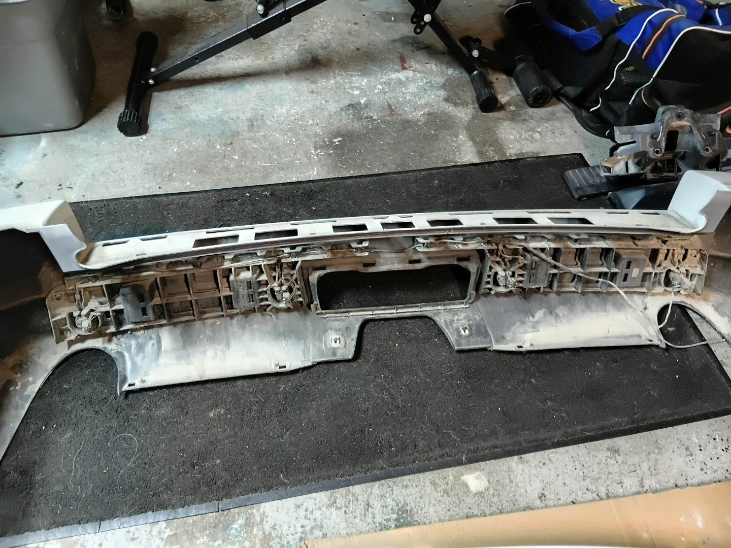 Rear bumper with sensors