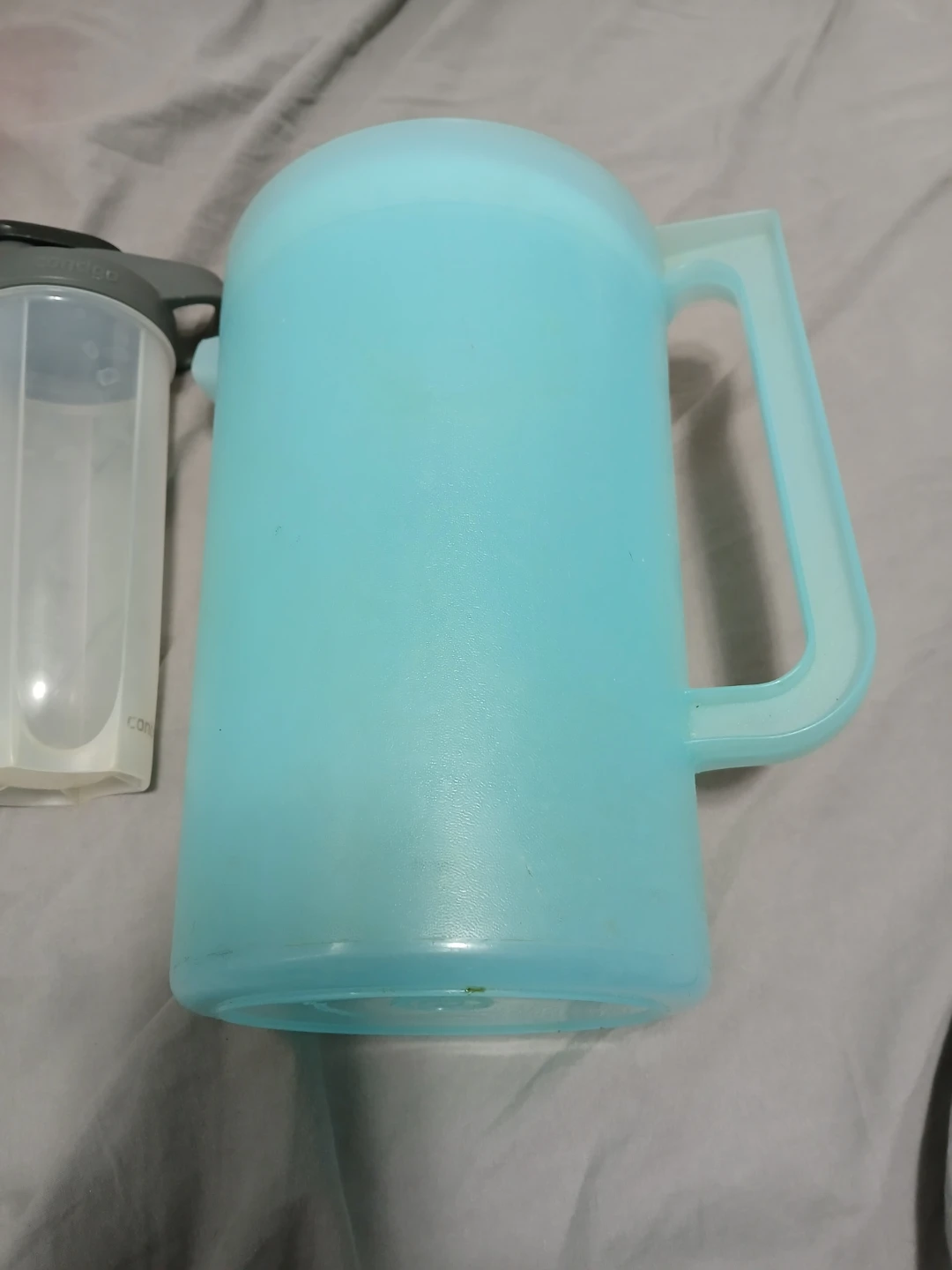 Blue Plastic Pitcher