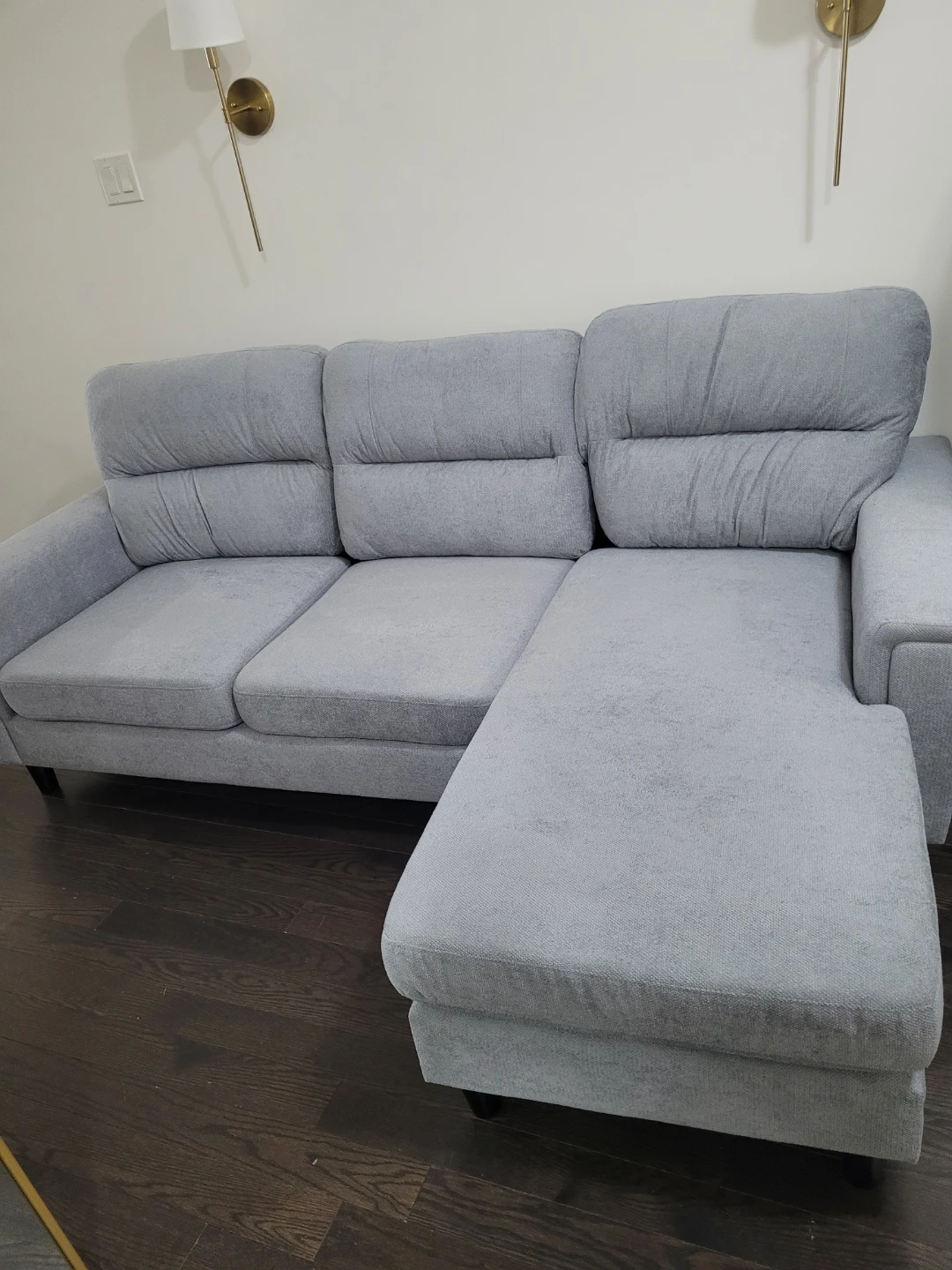 Light Grey Sectional Sofa - photo 2